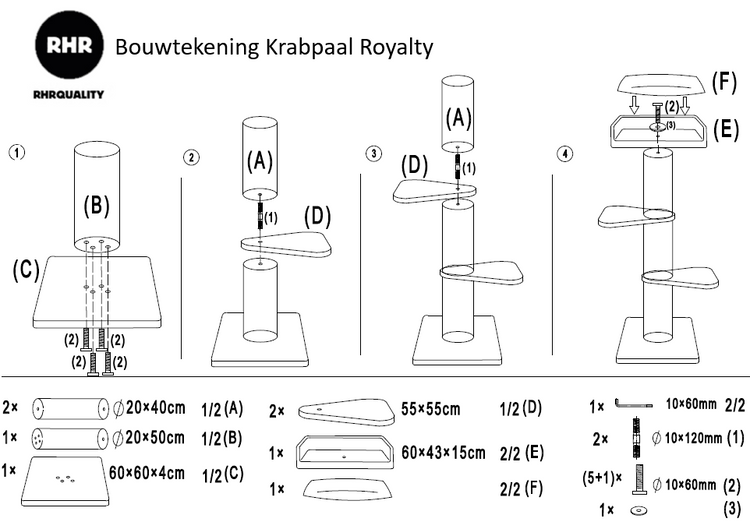 Drapak dla kota Royalty Blackline (Jasnoszary)