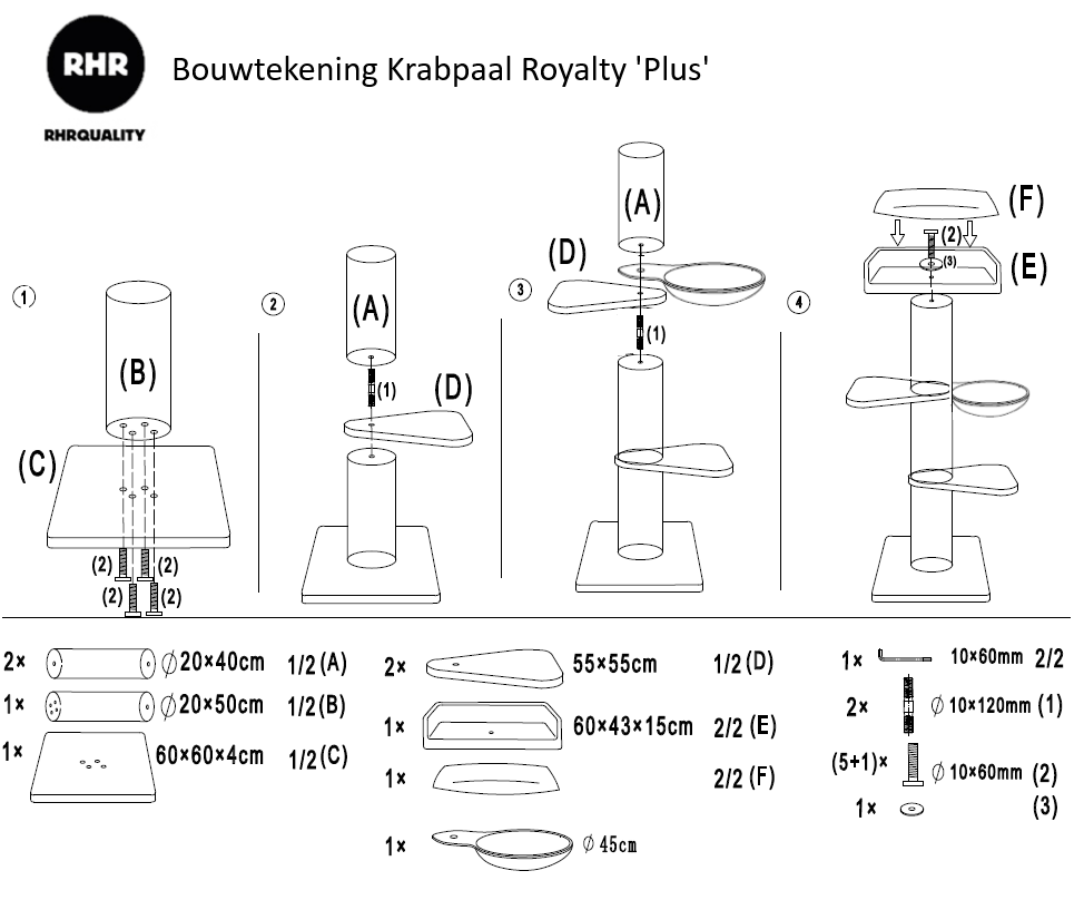 Krabpaal Royalty Blackline Plus (Donkergrijs)