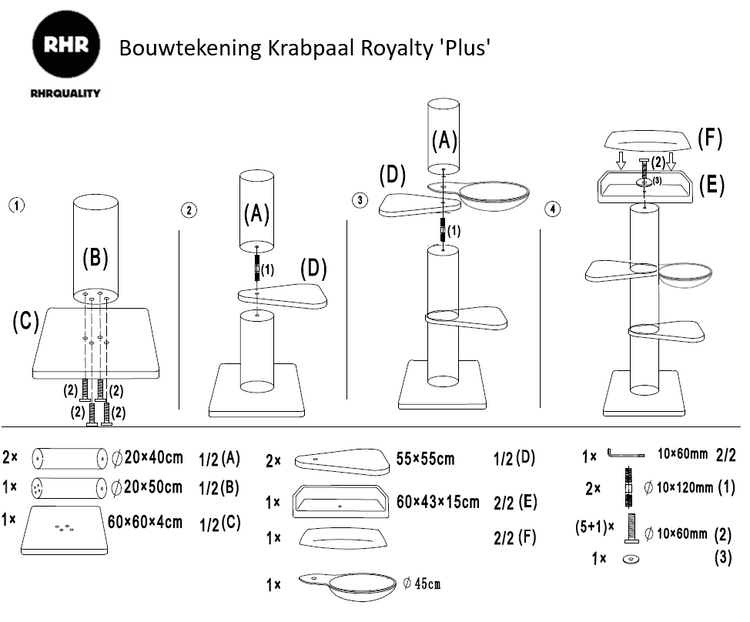 Drapak dla kota Royalty Blackline Plus (Ciemnoszary)